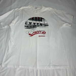Vintage Cheers Boston Bar TV Show T Shirt Size XL Hanes Heavyweight Made in USA